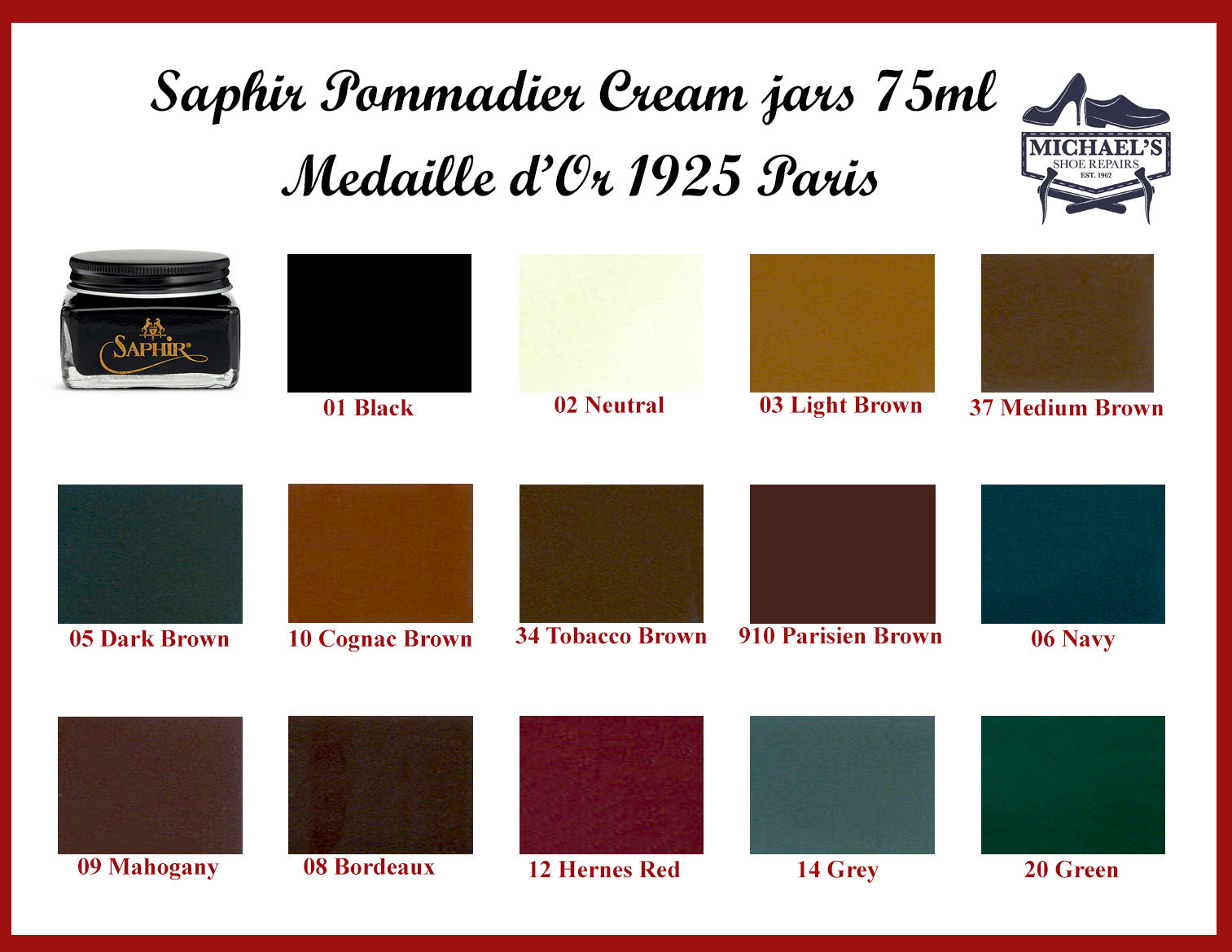 Saphir Medaille D'or Pommadier Cream 75ml - Cognac, Brown
